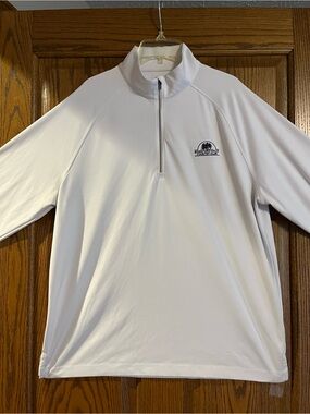 Biddeford-Saco Country Club White Quarter-Zip Greg Norman Pullover Mens Size M